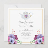 Vintage Zeit für Tee-Party-Brautparty Einladung (Vorderseite)