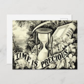 Vintage Zeit ist Wertvoll Postkarte (Vorne/Hinten)