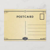 Vintage Zeit Postkarte (Rückseite)