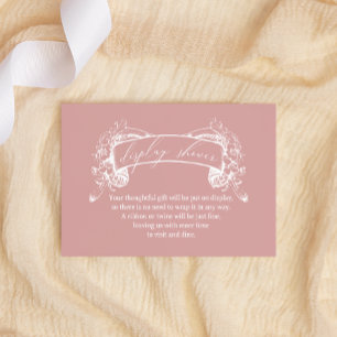 Vintage Zeitlose Florale Rosa Baby Ausstellung Dus Mitteilungskarte