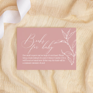 Vintage Zeitlose Florale Rosa Bücher Für Baby Show Mitteilungskarte