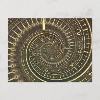 Vintage Zeitmaschine Postkarte