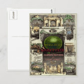 Vintage Zeitschriftenabdeckung Postkarte eingefärb (Vorne/Hinten)