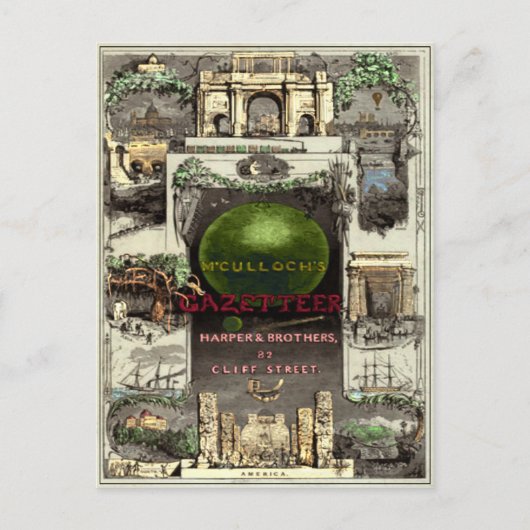 Vintage Zeitschriftenabdeckung Postkarte eingefärb (Vorderseite)