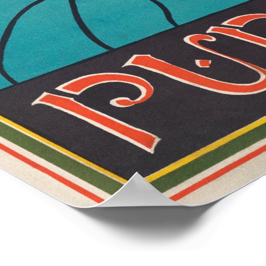 Vintage Zeitschriftenabdeckung/Werbeplakat Poster (Ecke)