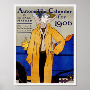 Vintage Zeitschriftenabdeckung/Werbeplakat Poster