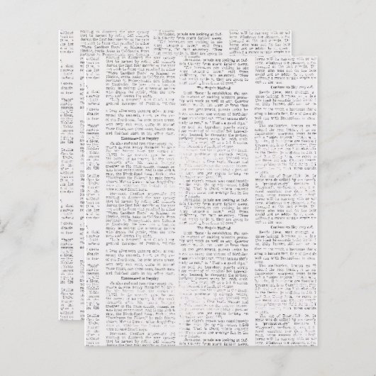 Vintage Zeitung (Vorne/Hinten)