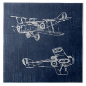Vintage Zeitung "Airplane Art" Fliese (Vorderseite)