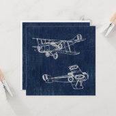 Vintage Zeitung "Airplane Art" Karte (Vorderseite/Rückseite Beispiel)