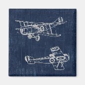 Vintage Zeitung "Airplane Art" Magnet (Vorne)