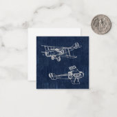 Vintage Zeitung "Airplane Art" Mitteilungskarte (Vorderseite/Rückseite Beispiel)