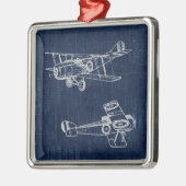 Vintage Zeitung "Airplane Art" Ornament Aus Metall (Links)