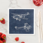 Vintage Zeitung "Airplane Art" Serviette (Beispiel)