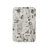 Vintage Zeitung Badematte (Vorderseite Vertikal)