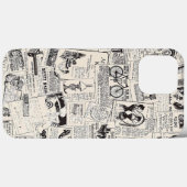 Vintage Zeitung Case-Mate iPhone Hülle (Rückseite (Horizontal))