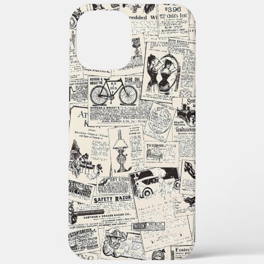 Vintage Zeitung Case-Mate iPhone Hülle (Rückseite)