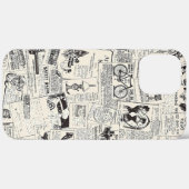 Vintage Zeitung Case-Mate iPhone Hülle (Hinten (horizontal))