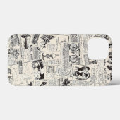 Vintage Zeitung Case-Mate iPhone Hülle (Rückseite (Horizontal))