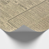 Vintage Zeitung der 1900er Jahre Geschenkpapier (Ecke)