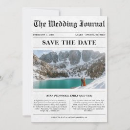 Vintage Zeitung des klassischen Fotos Save The Date