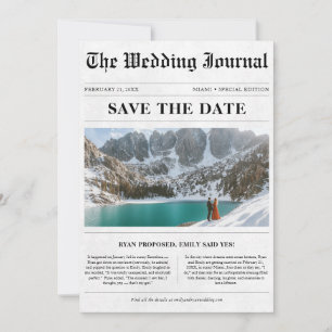 Vintage Zeitung des klassischen Fotos Save The Date