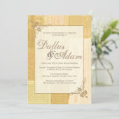 Vintage Zeitung, Einladungen zu Hochzeiten (Stehend Vorderseite)