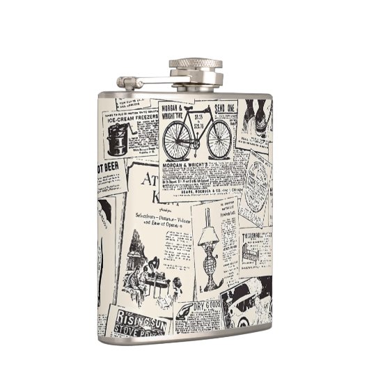 Vintage Zeitung Flachmann (Rechts)