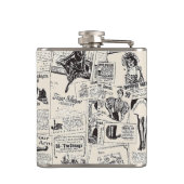 Vintage Zeitung Flachmann (Rückseite)