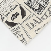 Vintage Zeitung Fleecedecke (Ecke)