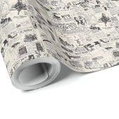 Vintage Zeitung Geschenkpapier (Rolleneckpunkt)