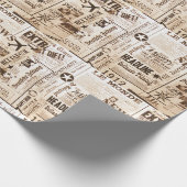 Vintage Zeitung Geschenkpapier (Ecke)