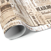 Vintage Zeitung Geschenkpapier (Rolleneckpunkt)