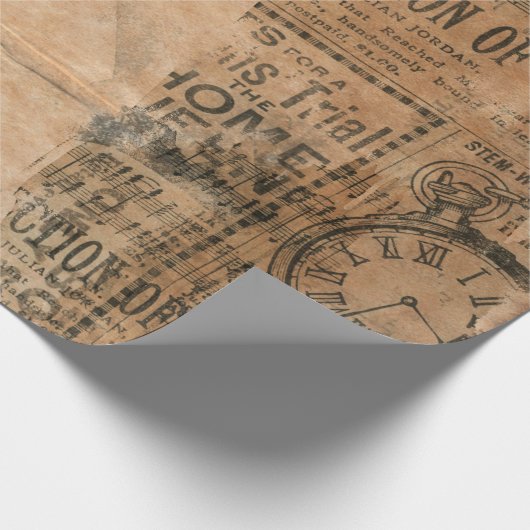 Vintage Zeitung Geschenkpapier (Ecke)