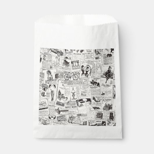 Vintage Zeitung Geschenktütchen (Vorderseite)