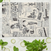 Vintage Zeitung Geschirrtuch (Gefaltet)