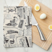Vintage Zeitung Geschirrtuch (Viertel Falte)