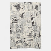 Vintage Zeitung Geschirrtuch (Vertikal)