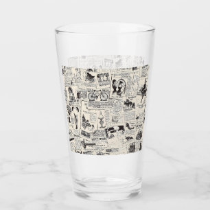 Vintage Zeitung Glas