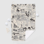 Vintage Zeitung Golfhandtuch (Insitu)