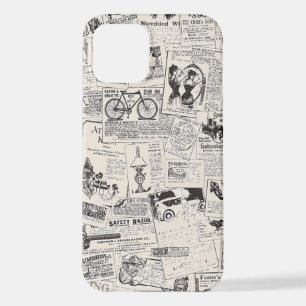 Vintage Zeitung iPhone 12 Hülle