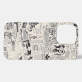 Vintage Zeitung iPhone Hülle (Rückseite (Horizontal))