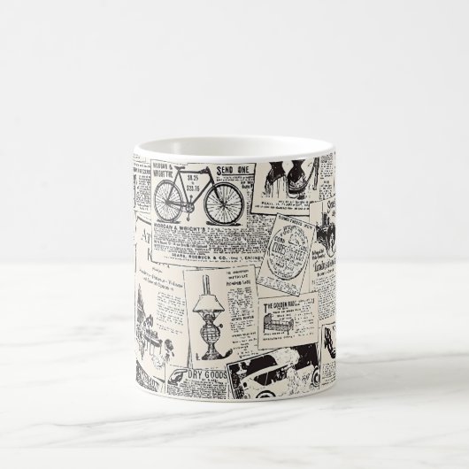 Vintage Zeitung Kaffeetasse (Mittel)
