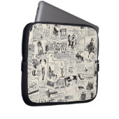 Vintage Zeitung Laptopschutzhülle (Vorne Rechts)