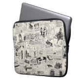 Vintage Zeitung Laptopschutzhülle (Vorderseite Links)