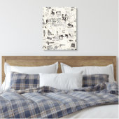 Vintage Zeitung Leinwanddruck (Insitu (Schlafzimmer))