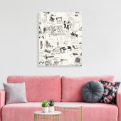 Vintage Zeitung Leinwanddruck (Insitu (Wohnzimmer))