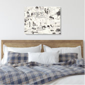 Vintage Zeitung Leinwanddruck (Insitu (Schlafzimmer))