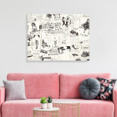 Vintage Zeitung Leinwanddruck (Insitu (Wohnzimmer))