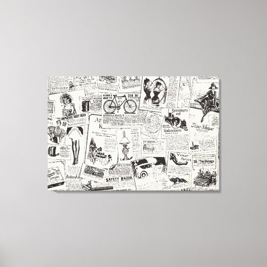 Vintage Zeitung Leinwanddruck (Vorderseite)