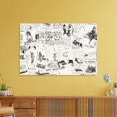 Vintage Zeitung Leinwanddruck (Insitu (Wohnzimmer))